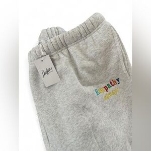 Mayfair Gray Women's Joggers with Colorful Embroidery